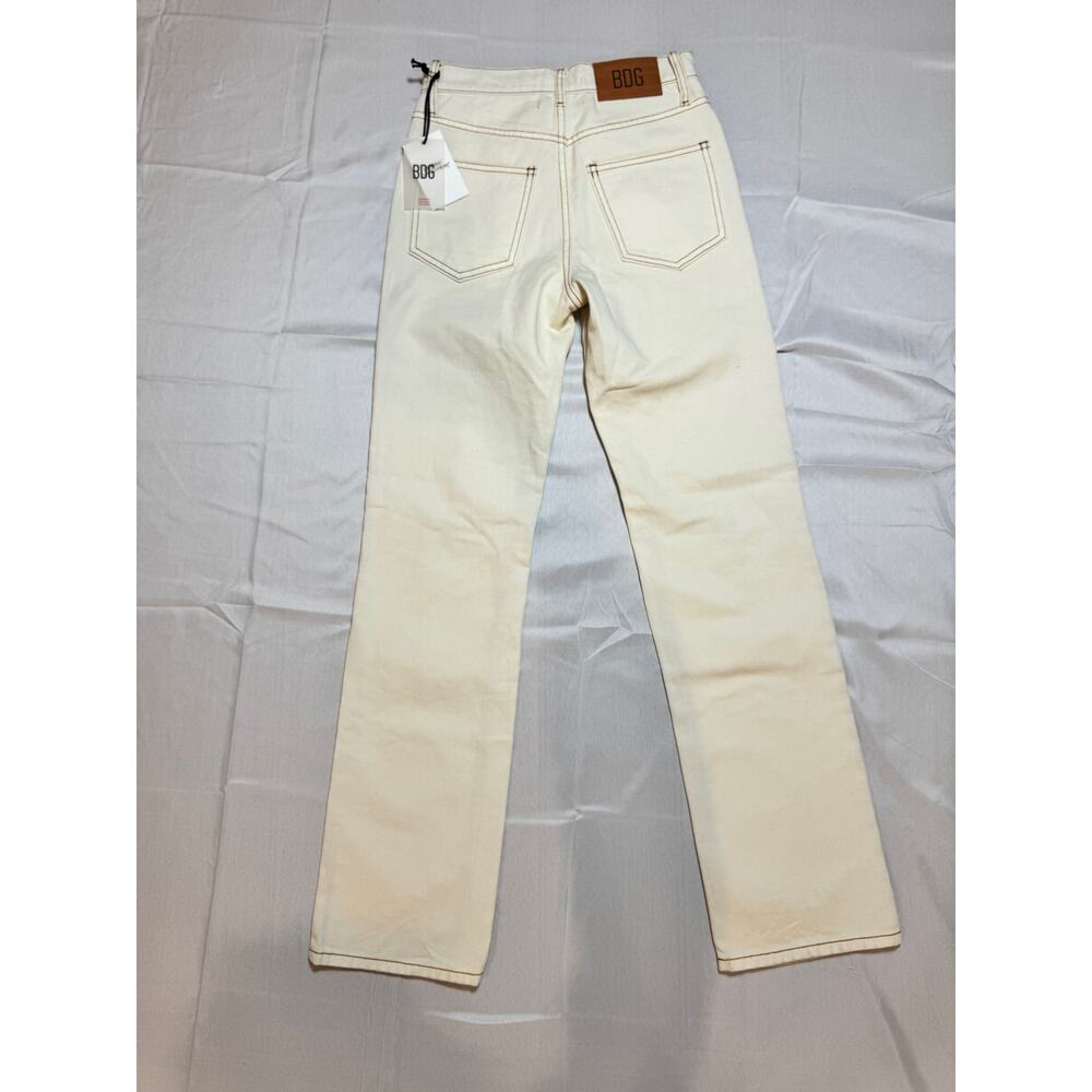 BDG Urban Outfitters Loose Straight Jeans NWT Size 24 Destroyed Ivory High Rise - Picture 12 of 16